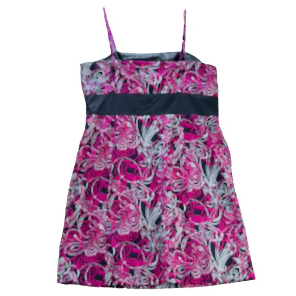 Ann Taylor LOFT Women Floral Print Strapless Dress Lined Pink Black Plus Size 18 - Picture 7 of 16